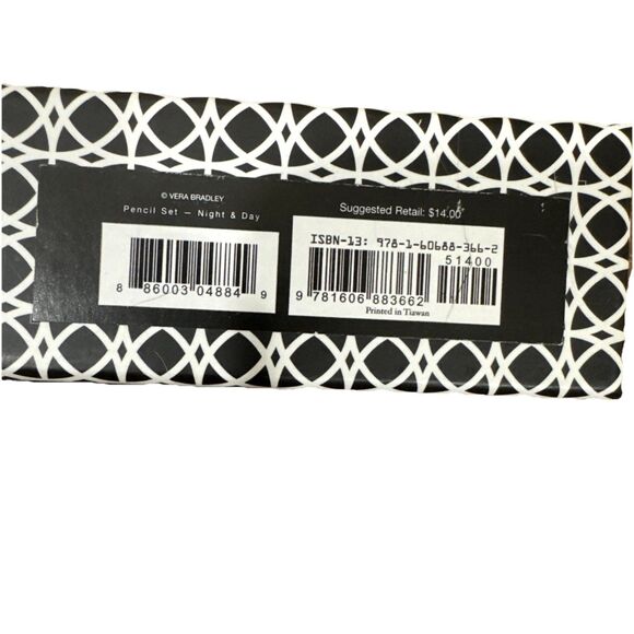 Vera Bradley Pencil Box Set - Night & Day - 10 Pencils and Sharpener - New - Picture 4 of 4